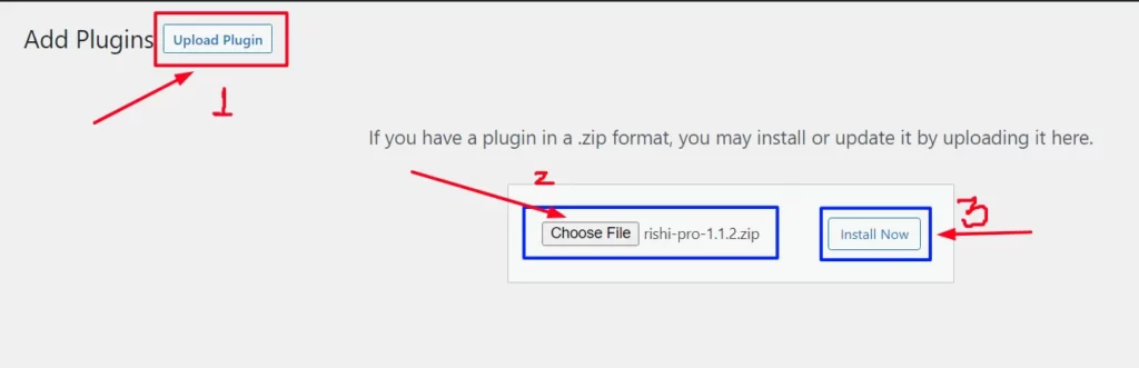 Install a plugin by Upload plugin feature