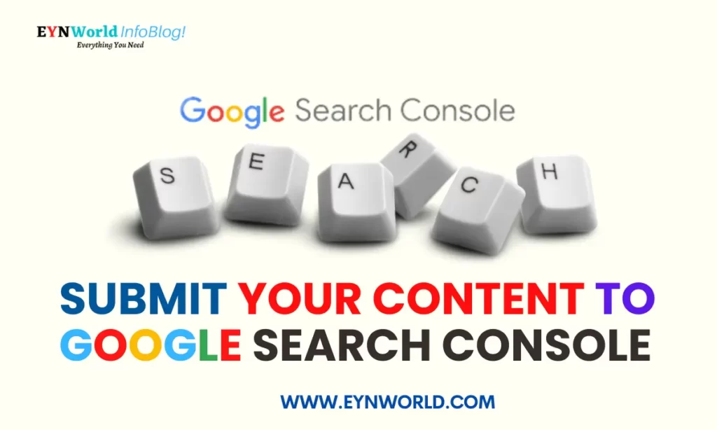 Submit your content to google search console