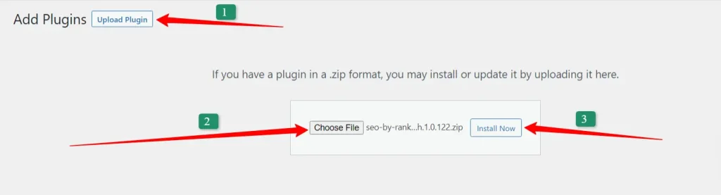Upload Plugin & Install